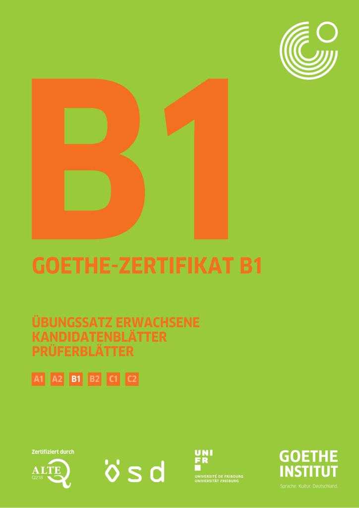 Goethe Zertifikat B1 Ubungssatz Erwachsene Kandidatenblatte Pruferblatter 724x1024 1